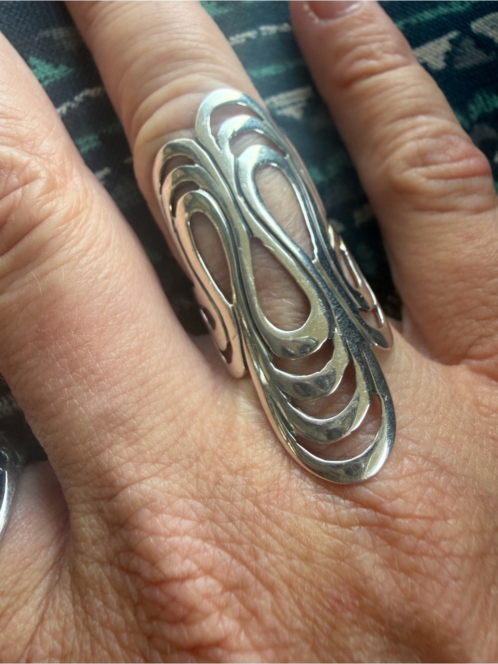 Silver Openwork Statement Ring - Contemporary Women’s Jewelry